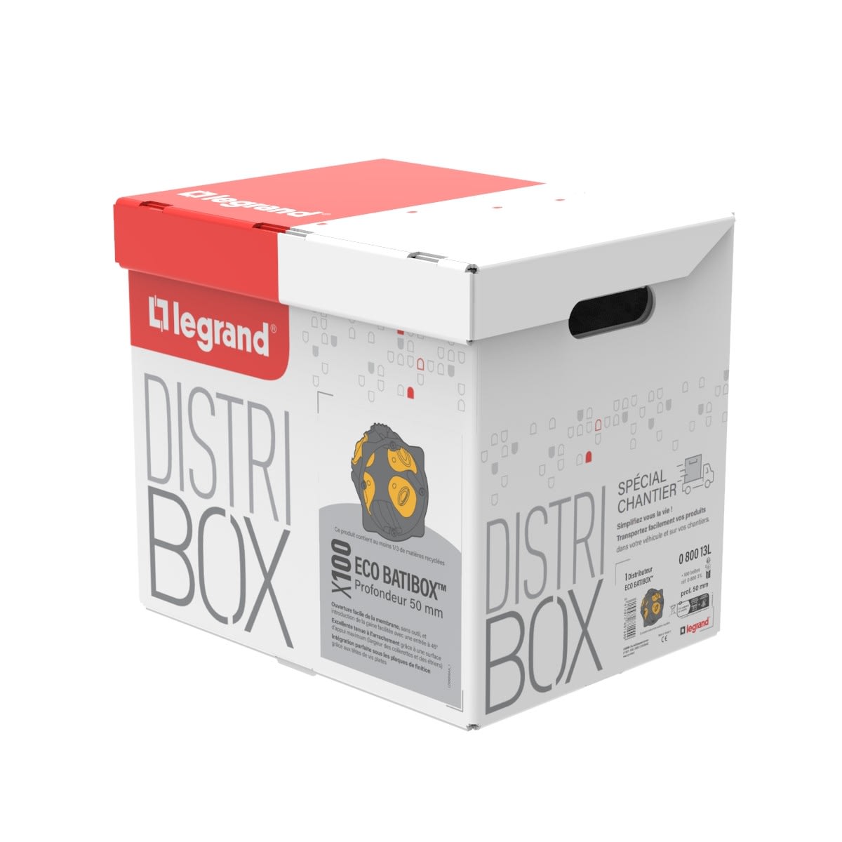 Legrand - Distribox Eco Batibox - Lot de 100 boîtes Eco Batibox - profondeur 50mm