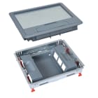 Legrand - Kit boîte de sol cadre + couvercle plastique + supports verticaux 12 modules