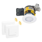 Legrand - Kit 3 spots dimmable Modul'up complet + micromodule + 2 cdes Mosaic sans fil