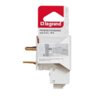 Legrand - Fiche de puissance mâle 20A -sortie câble par dessous -2 broches -blister -blanc