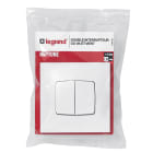 Legrand - Double interrupteur ou va-et-vient Neptune 10A - blanc