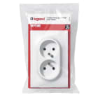 Legrand - Double prise de courant avec terre 1 poste Neptune 16A - blanc
