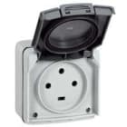 Legrand - Prise étanche 3P+T 20A Plexo complet IP55 saillie - gris