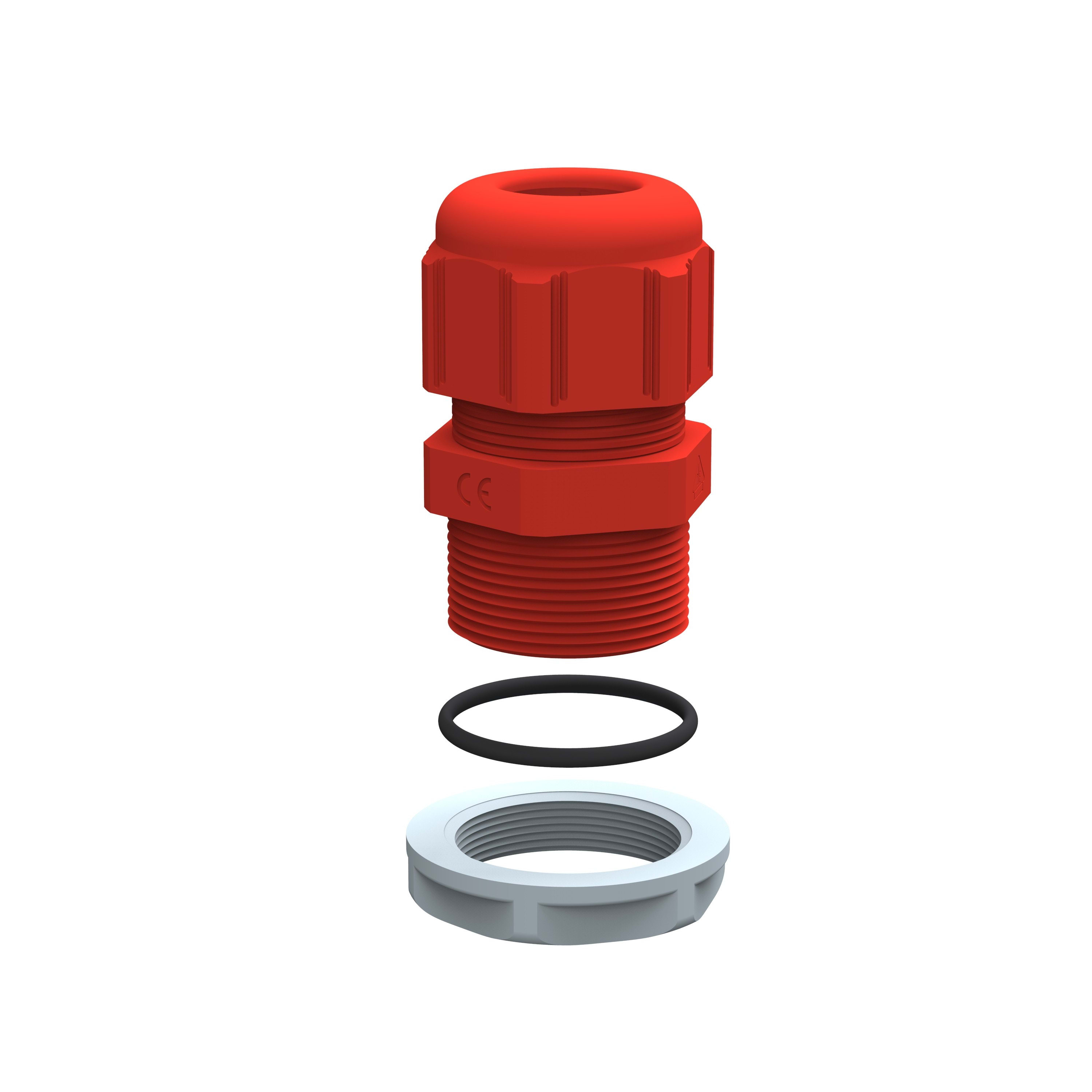 Legrand - Presse-étoupe plastique IP68 ISO25 pour boîte Plexo incendie rouge RAL3000