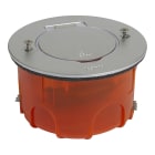 Legrand - Kit prise de sol ronde inox étanche IP44 avec volet + boite à encastrer