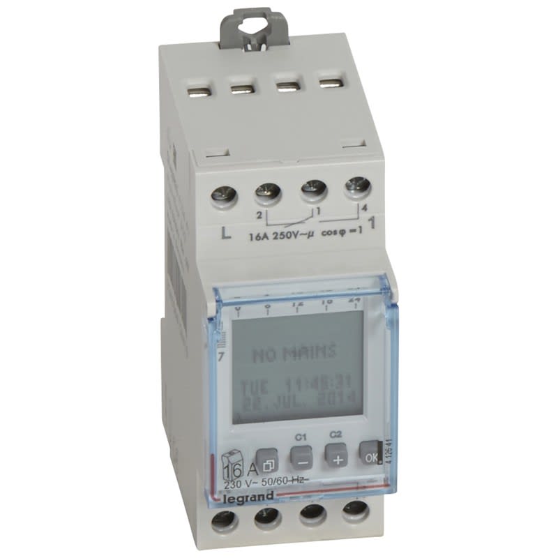 Legrand - Horloge à cadran digital automatique - pour 2 circuits - 2 modules