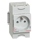 Legrand - Prise de courant avec terre 10A et 16A - 2,5 modules DIN