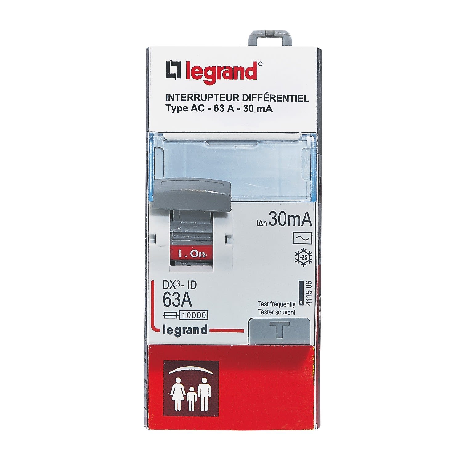 Interrupteur différentiel LEGRAND 63A 30mA type AC DX3 - 411650