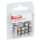 Legrand - Ensemble 6 cartouches cylindrique domestique avec voyant pour tableau d'abonné