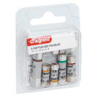 Legrand - Ensemble 6 cartouches cylindrique domestique avec voyant pour tableau d'abonné