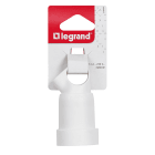 Legrand - Fiche femelle avec terre plastique Annela 16A avec anneau - blister - blanc