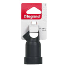 Legrand - Fiche femelle avec terre plastique Annela 16A avec anneau - blister - noir