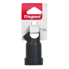 Legrand - Fiche femelle avec terre plastique Annela 16A avec anneau - blister - noir
