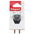 Legrand - Fiche mâle avec terre plastique - orientation du câble 360° - blister - noir
