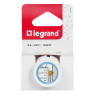 Legrand - Fiche extra-plate male sans terre - 16A - sortie laterale - blister - blanc