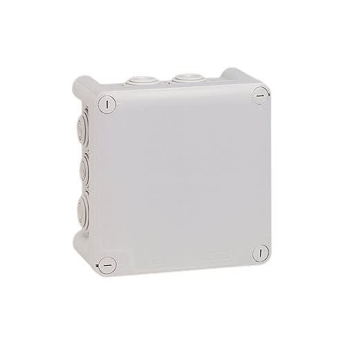 Legrand - Boîte de dérivation carrée - 130x130x74 mm - fermeture par 1/4 de tour - gris