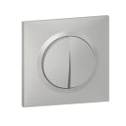 Legrand - Double interrupteur ou va-et-vient dooxie 10AX 250V~ avec plaque carrée alu