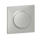 Legrand - Poussoir dooxie 6A 250V~ avec plaque carrée alu