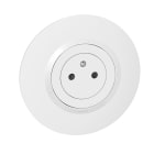 Legrand - Prise de courant 2P+T Surface dooxie 16A avec plaque ronde blanche