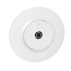 Legrand - Prise TV étoile blindée dooxie avec plaque ronde blanche