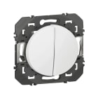 Legrand - Double interrupteur ou va-et-vient dooxie 10AX 250V~ finition blanc - sachet