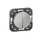 Legrand - Interrupteur ou va-et-vient 10AX + poussoir 6A dooxie finition alu