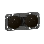 Legrand - Double prise de courant 2P+T Surface dooxie 16A précâblées noir - sachet