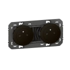 Legrand - Double prise de courant 2P+T Surface dooxie 16A précâblées - noir