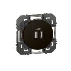 Legrand - Double chargeur USB 1 Type-A + 1 Type-C dooxie 3A - noir