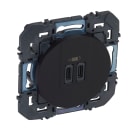 Legrand - Double chargeur USB Type-C dooxie 3A 15W - noir