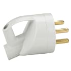 Legrand - Fiche de puissance mâle avec terre 20A - étanche avec anneau - 2 broches - gris