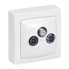 Legrand - Prise TV-R-SAT DAB+ Appareillage Saillie - Blanc