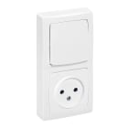 Legrand - Interrupteur avec 2P montage vertical complet Appareillage saillie - blanc