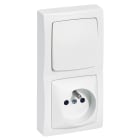 Legrand - Interrupteur avec 2P+T montage vertical complet Appareillage saillie - blanc