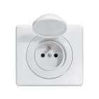 Legrand - Prise de courant avec terre Céliane Surface avec plaque étanche - blanc