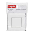 Legrand - Interrupteur ou va-et-vient Mosaic 10A blanc complet avec plaque
