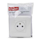 Legrand - Prise de courant Surface Mosaic blanc avec plaque