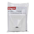 Legrand - Sortie de câble Mosaic blanc complet avec plaque