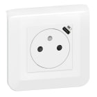 Legrand - Prise de courant Surface Mosaic avec chargeur Type-C 2 modules - blanc