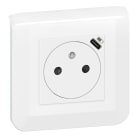 Legrand - Prise de courant Surface Mosaic avec chargeur Type-C 2 modules - blanc