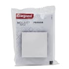 Legrand - Poussoir Mosaic Easy-Led 6A 2 modules - blanc