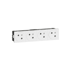 Legrand - 4x2P+T Surface Mosaic Link inclinee a 45 precablees 8 modules - blanc