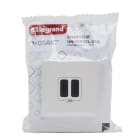 Legrand - Prise double USB Type-C Mosaic 3A 2 modules - blanc