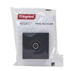 Legrand - Prise TV Mosaic simple mâle 2 modules - noir mat