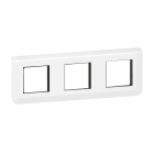 Legrand - Plaque Mosaic avec support pour 3 x 2 modules montage horizontal - blanc