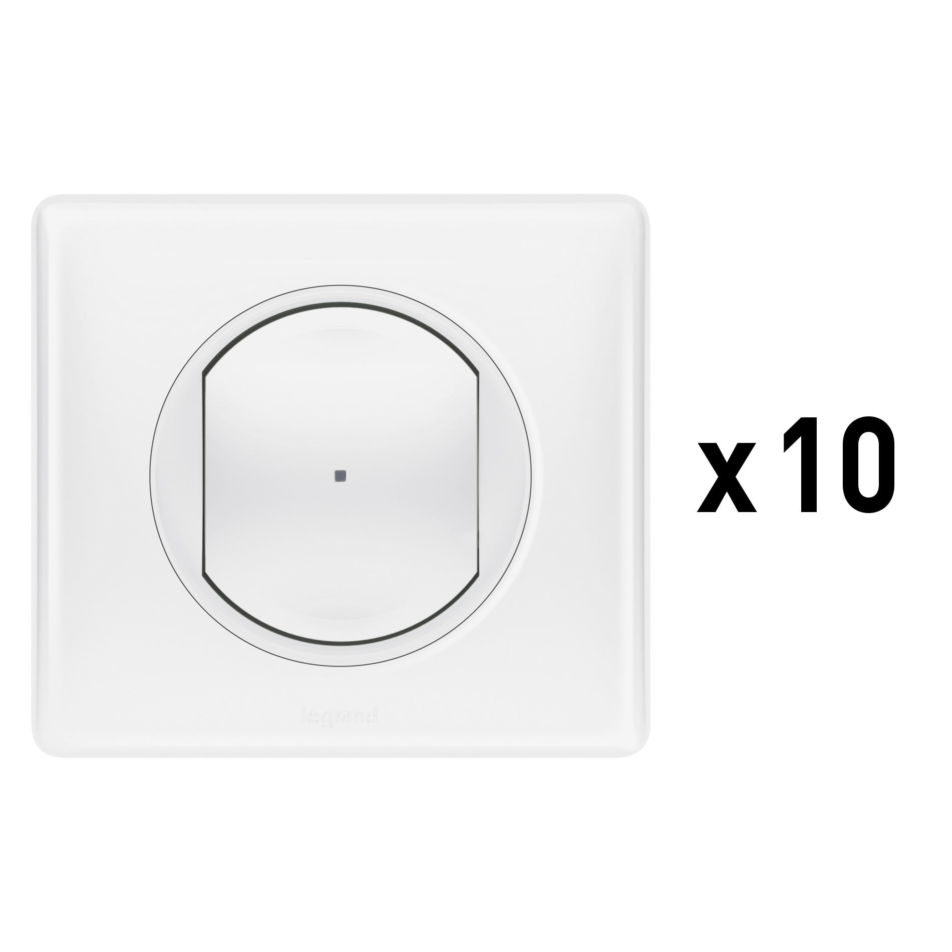 Legrand - Lot de 10 interrupteurs (option variateur) connectés Céliane with Netatmo -blanc