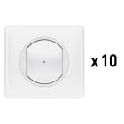 Legrand - Lot de 10 interrupteurs (option variateur) connectés Céliane with Netatmo -blanc