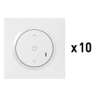 Legrand - Lot de 10 inters connectés pour volet roulant/store dooxie with Netatmo blanc