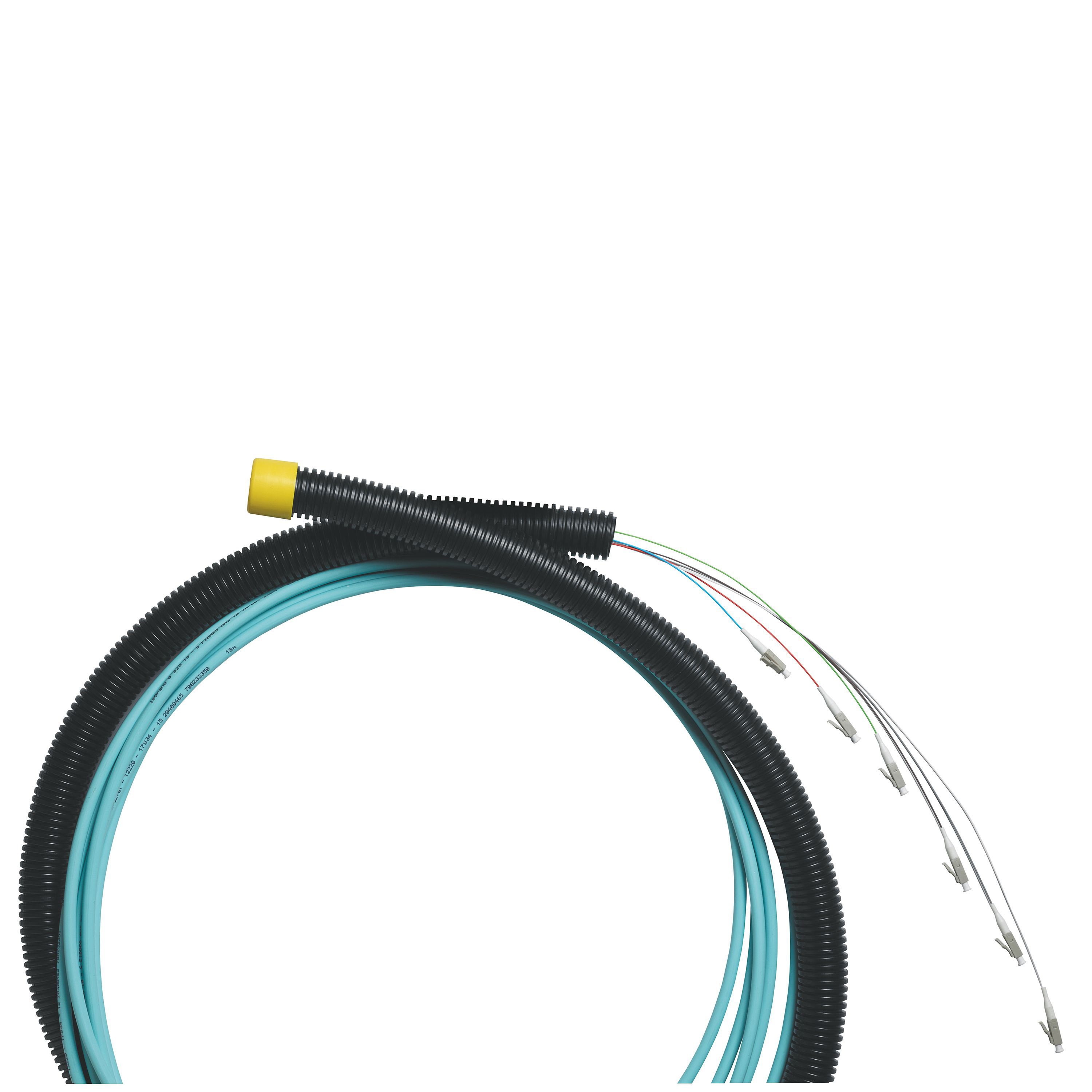 Legrand - Lien préconnectorisé fibre LCS3 OM3 structure serrée 6SC-6SC longueur 80mètres