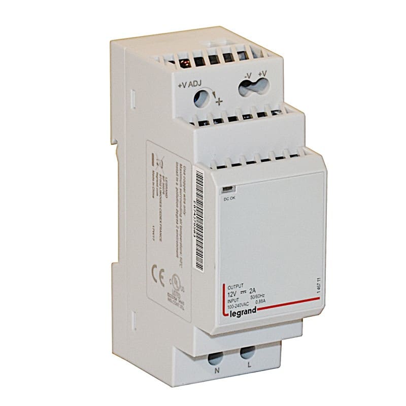 Legrand - Alimentation à découpage mono - alim 100-240 V~ - 12 V= / 24 W / 2 A